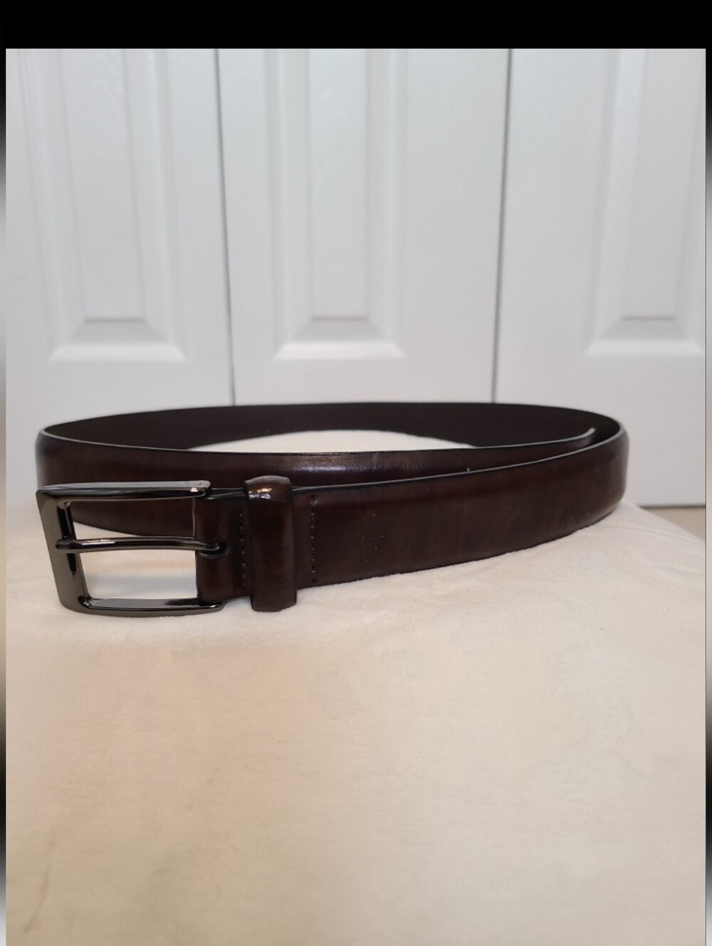 Dockers Dark Brown Leather Dress Belt, Size 36
